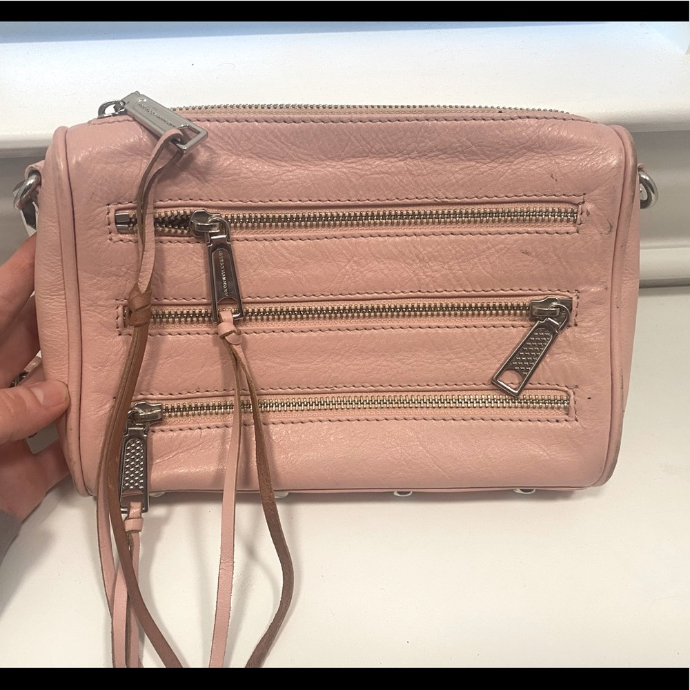 Rebecca Minkoff Pink Zips Handbag Crossbody Purse